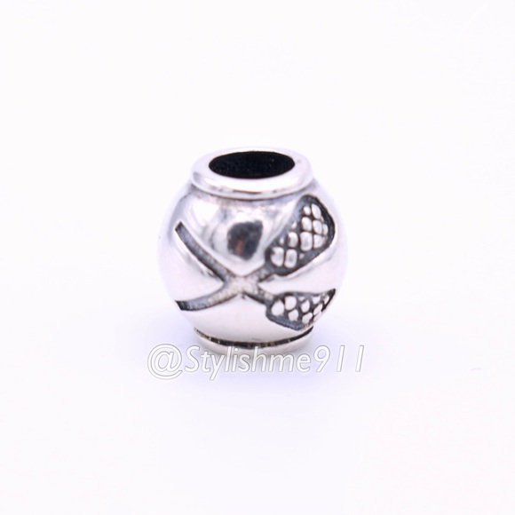Silver Lacrosse Charm Bead - Picture 9 of 10